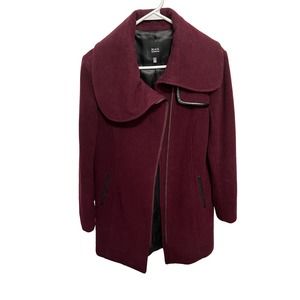 BLACK  Saks Fifth Avenue Wool Maroon Coat Size 12